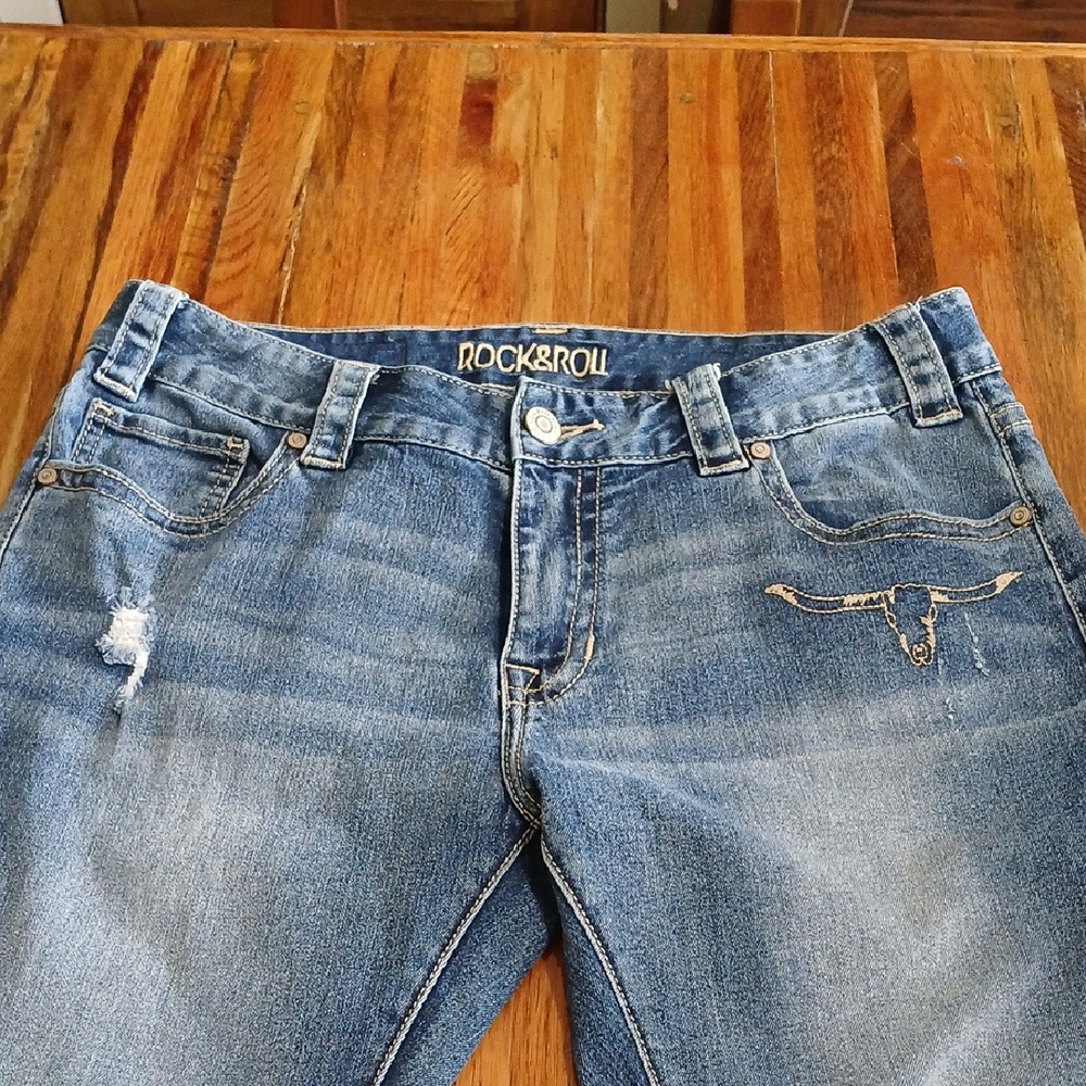 Rock&Roll Denim Cowgirl Boyfriend Skinny Jeans - 27